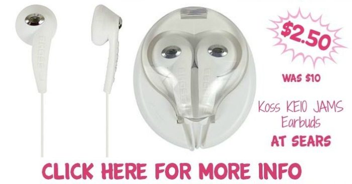 Koss KE10 JAMS Earbuds Just $2.50! Down From $10!
