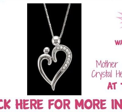 Mother & Daughter Crystal Heart Necklace Just $7.99! Down From $70!
