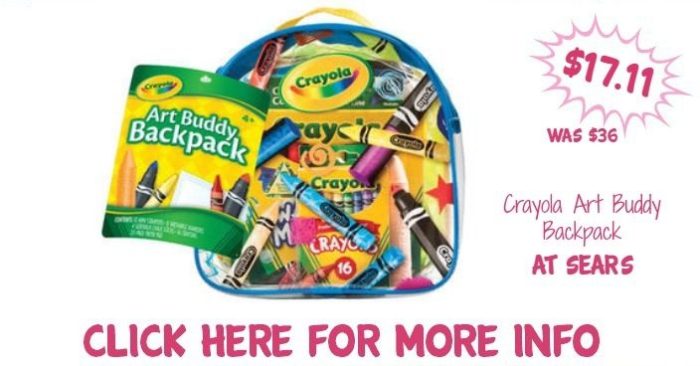 Crayola Art Buddy Backpack Just $17.11! Down From $36!