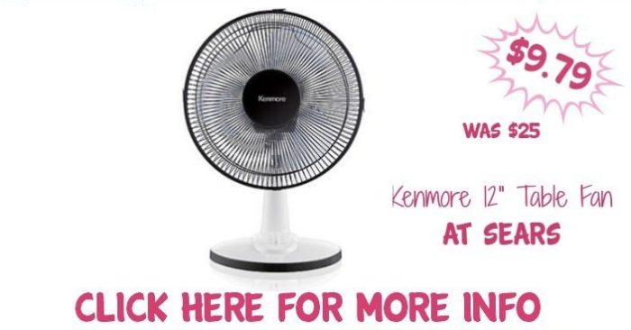 Kenmore 12" Table Fan Just $9.79! Down From $25!