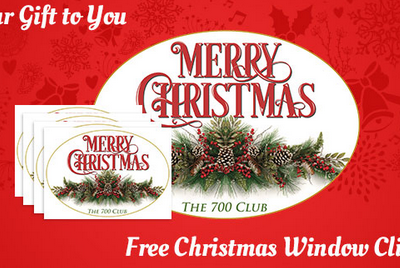 FREE Merry Christmas Window Cling!