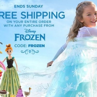 FREE Shipping on ALL Orders When You Buy Any Disney Frozen Toys, Clothes + More!