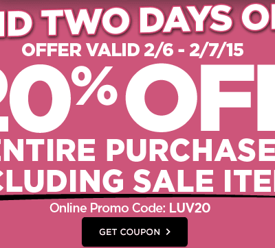 Michael’s 20% Off Entire Purchase!