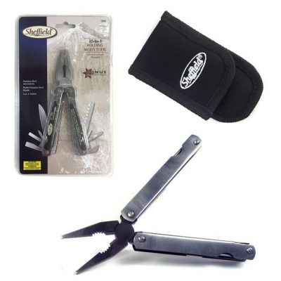 Sheffield 15 Function Stainless Steel Multi Tool with Nylon Belt Pouch Only $5.89 Shipped!