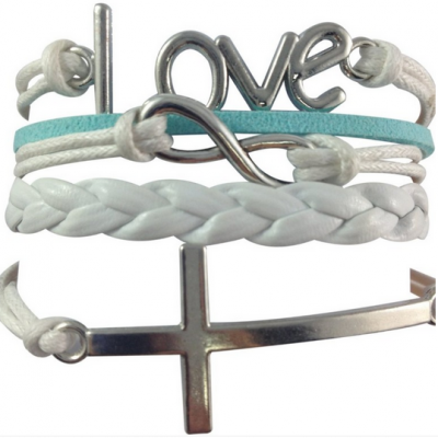 Love – Infinity – Cross Stacked Bracelet Only $1.54 + FREE Shipping!