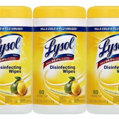 Lysol Disinfecting Wipes, Lemon and Lime Blossom, 240 Count (3-Pack) Just $7.48 PLUS FREE Shipping!