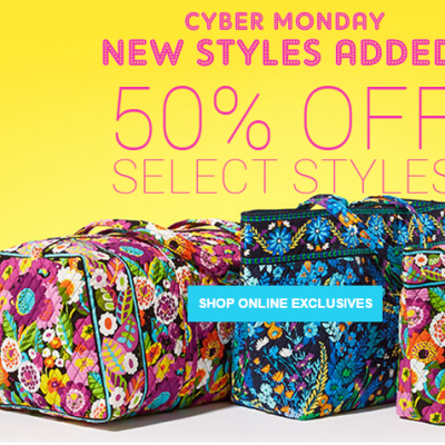 Vera Bradley 50% Off New Styles PLUS FREE Shipping!