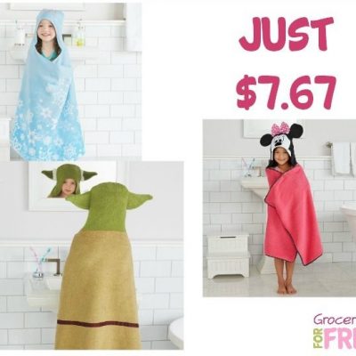 Kid’s Hooded Character Towels Just $7.67!  Down From $35!