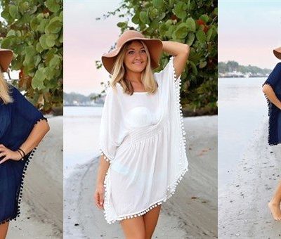 Pom Pom Trim Cover Up Only $18.99! Down From $38.00!
