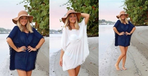 Pom Pom Trim Cover Up Only $18.99! Down From $38.00!