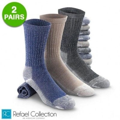 2 Pairs: Merino Wool Thermal Socks By RC Collection Just $3.99 Down From $24.99! Ships FREE!