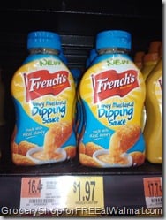 French’s Honey Mustard Dipping Sauce for $.97