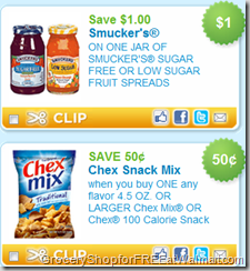 New Printables for Chex Mix and Smucker&rsquo;s