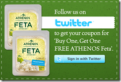 BOGO FREE printable for Athenos Feta!