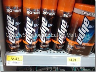 $.55 off Edge Shave Gel!