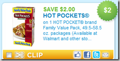 Save up to $2 on Hot Pockets!
