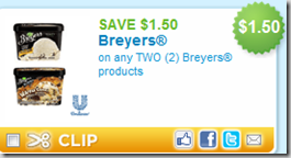 New Coupon for Breyers Ice Cream!