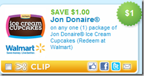 Save $1 on Jon Donaire Ice Cream Cupcakes!