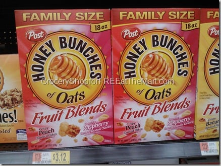 Save $1 on Post Honey Bunches of Oats Fruit Blends!