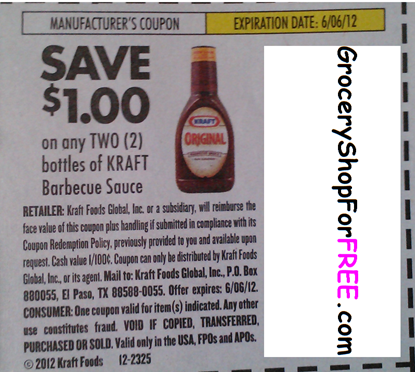 Kraft Barbecue Sauce Coupon
