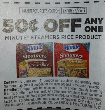 Minute Steamers Rice