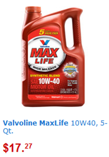 Valvoline MaxLife