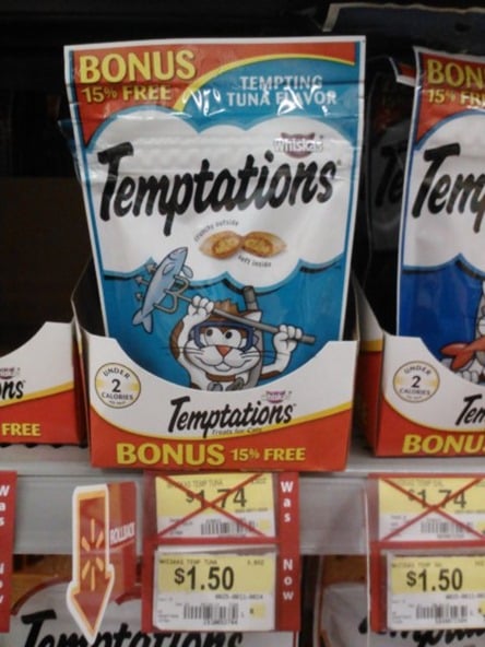 Temptations Cat Treats Just $1.25 a Bag!