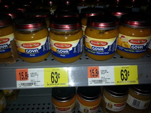 Walmart Baby Food Deal: Beech-Nut Goya Baby Food just $.30 a Jar!