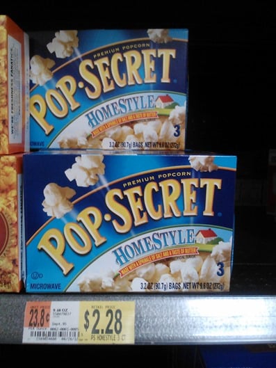 Pop Secret Popcorn Just $1.28 at Walmart!