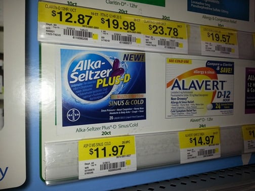 Save $3 on Alka Seltzer Plus-D Cold Medicine and Walmart Deal Scenario!