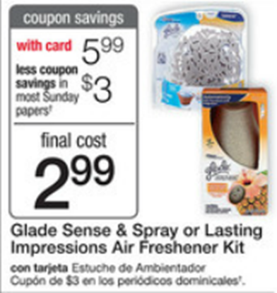 FREE Glade Air Freshener with Overage!