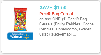 Post Bagged Cereal Printable Coupon