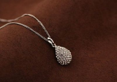 Crystal Teardrop Pendant Necklace Just $2.00 SHIPPED!
