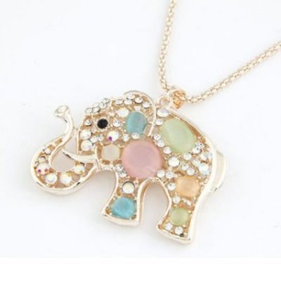 Rhinestone Elephant Necklace Just $3.49 SHIPPED!