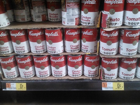 Campbell's Chicken noodle and Tomato Soup 