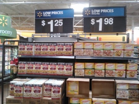 Hamburger Helper Velveeta endcap