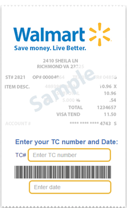 Walmart Savings Catcher Receipt