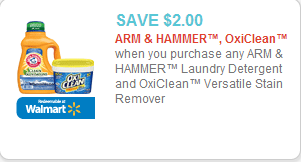Arm & Hammer and Oxi-Clean Coupon Arm & Hammer Coupon