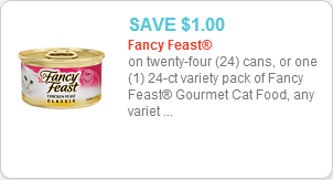 Fancy Feast cat food coupon
