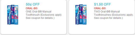 Oral-B Toothbrush Coupon