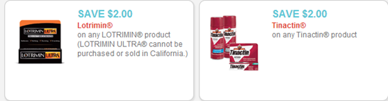 Lotrimin and Tinactin coupon Lotrimin and Tinactin Coupon