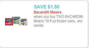 Bacardi Mixers coupon