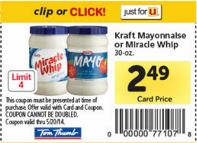 Walmart Price Match Deal: Kraft Mayo or Miracle Whip Just $1.99 Today Only!