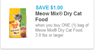 Meow Mix Dry Cat Food Coupon Meow Mix Dry Cat Food Coupon