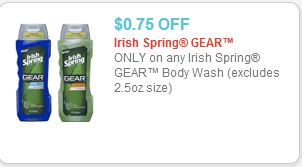 Irish Spring Gear Body Wash Coupon Irish Spring Gear Body Wash Coupon