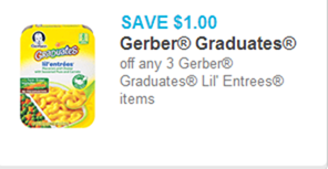 Gerber Graduates Lil Entrees Coupon