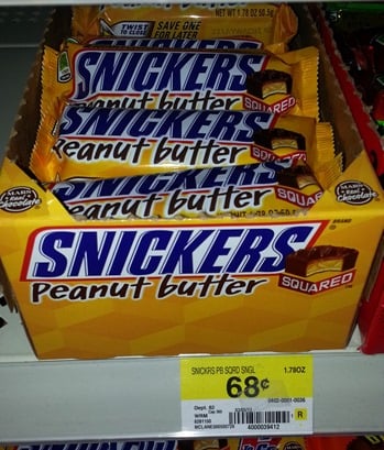 Snickers Peanut Butter Squares Just $.31 Each at Walmart!