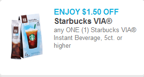 Starbucks Via Coupon