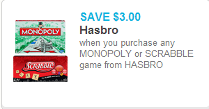 Monopoly or Scrabble Coupon