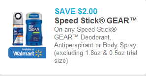 Speed Stick Gear Deodorant Coupon